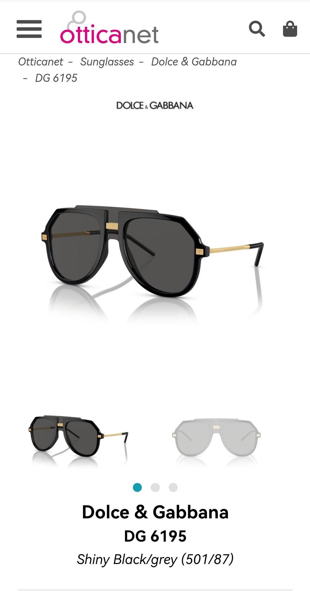DOLCE&GABBAN*MODELDG6195SIZE56口20-145