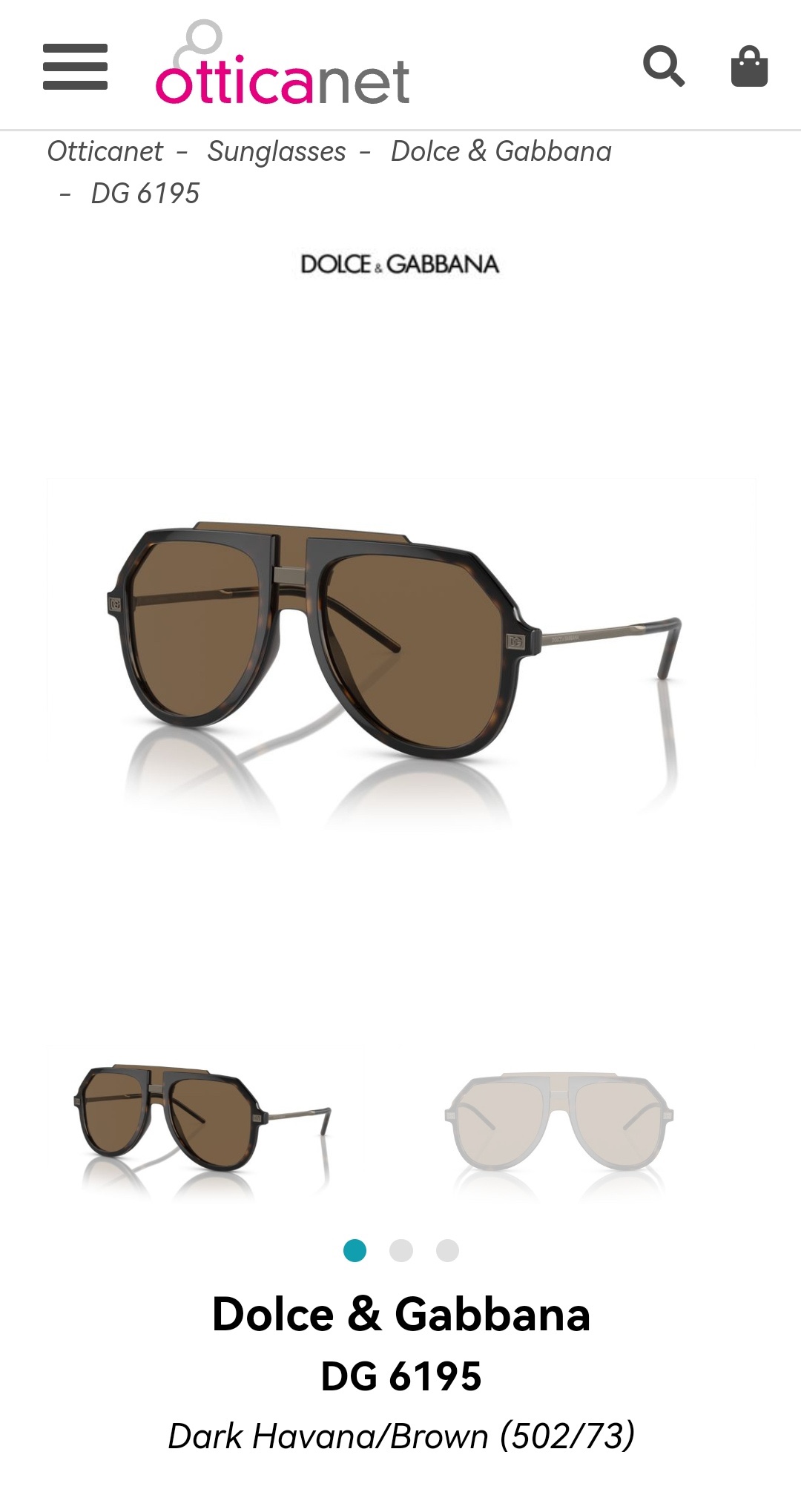 DOLCE&GABBAN*MODELDG6195SIZE56口20-145