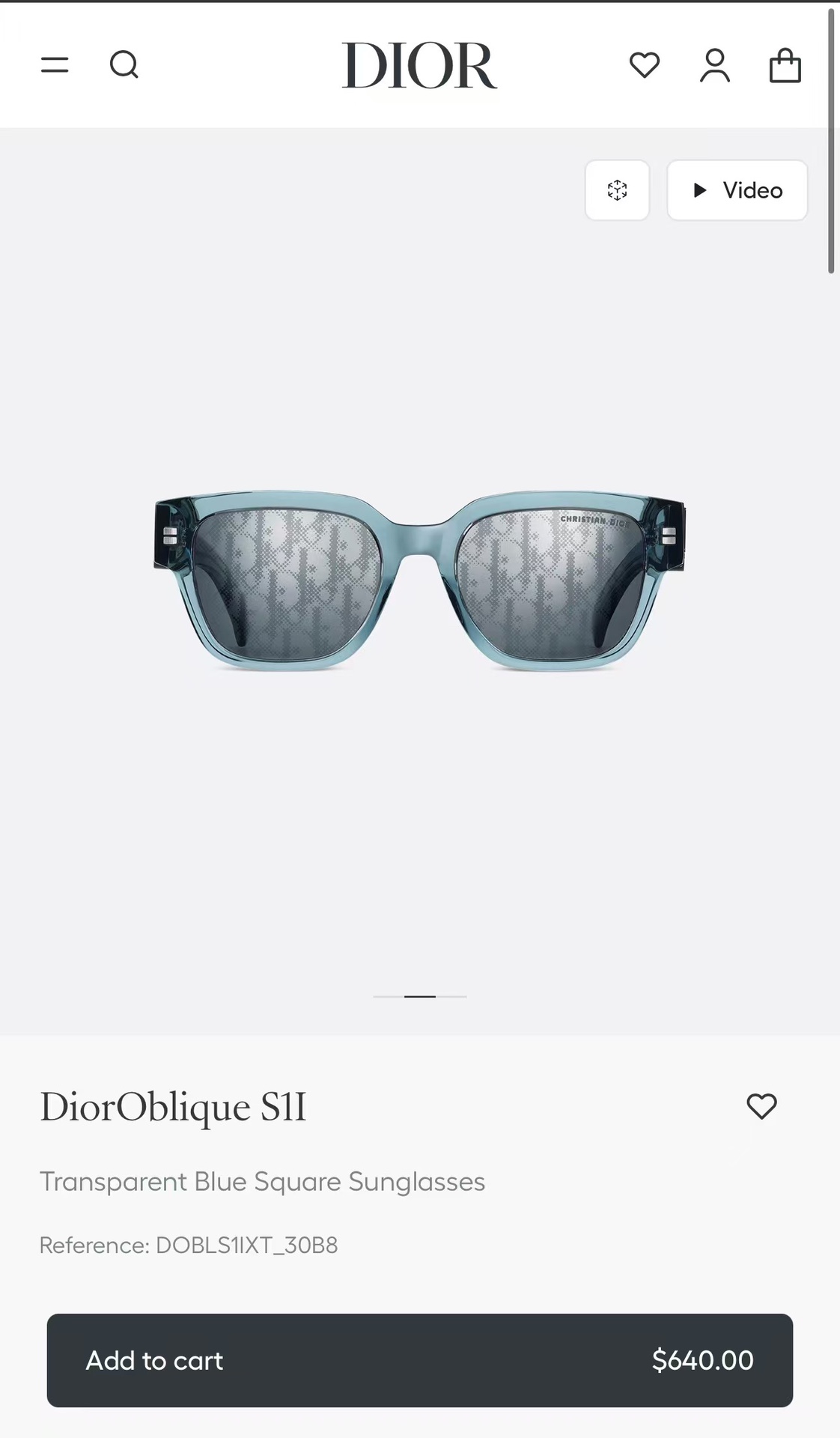 DIO*MODELDiorObliqueS1FSIZE54口18-150