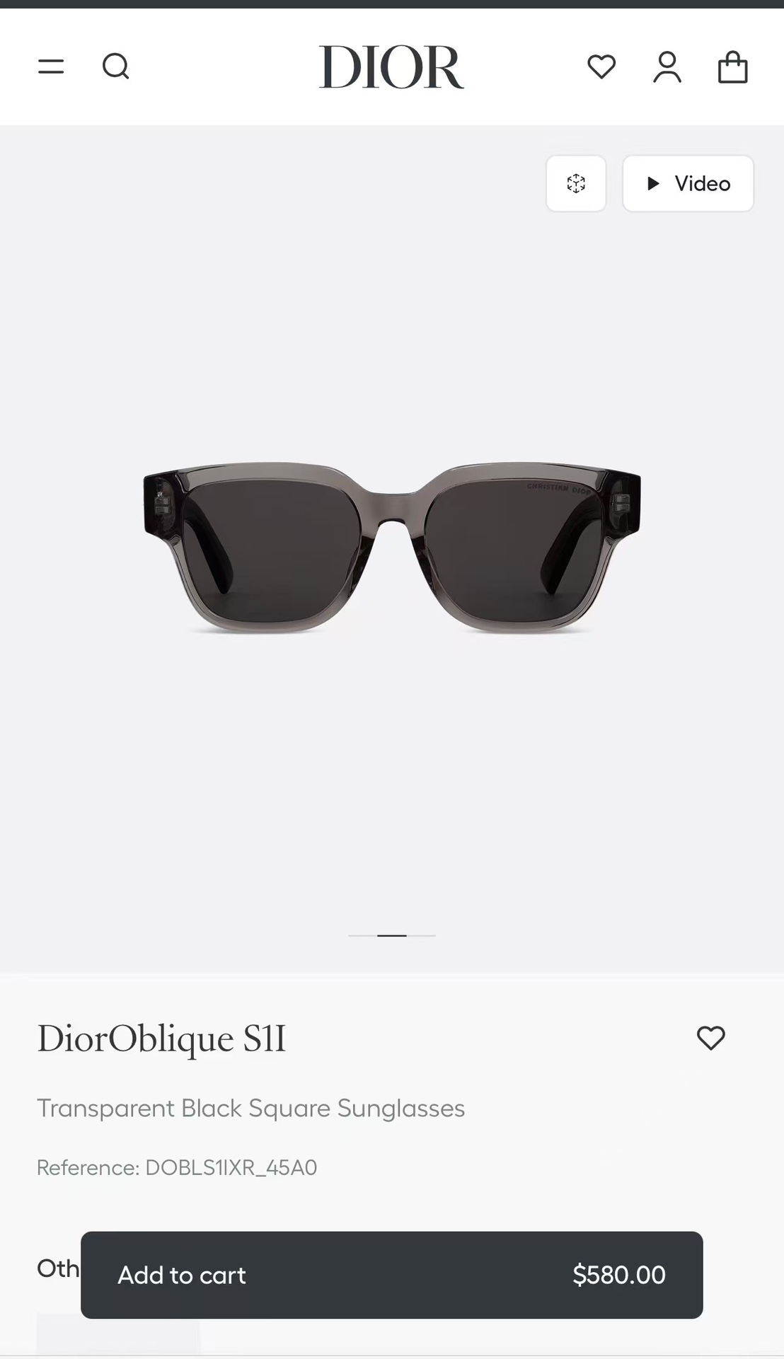 DIO*MODELDiorObliqueS1FSIZE54口18-150