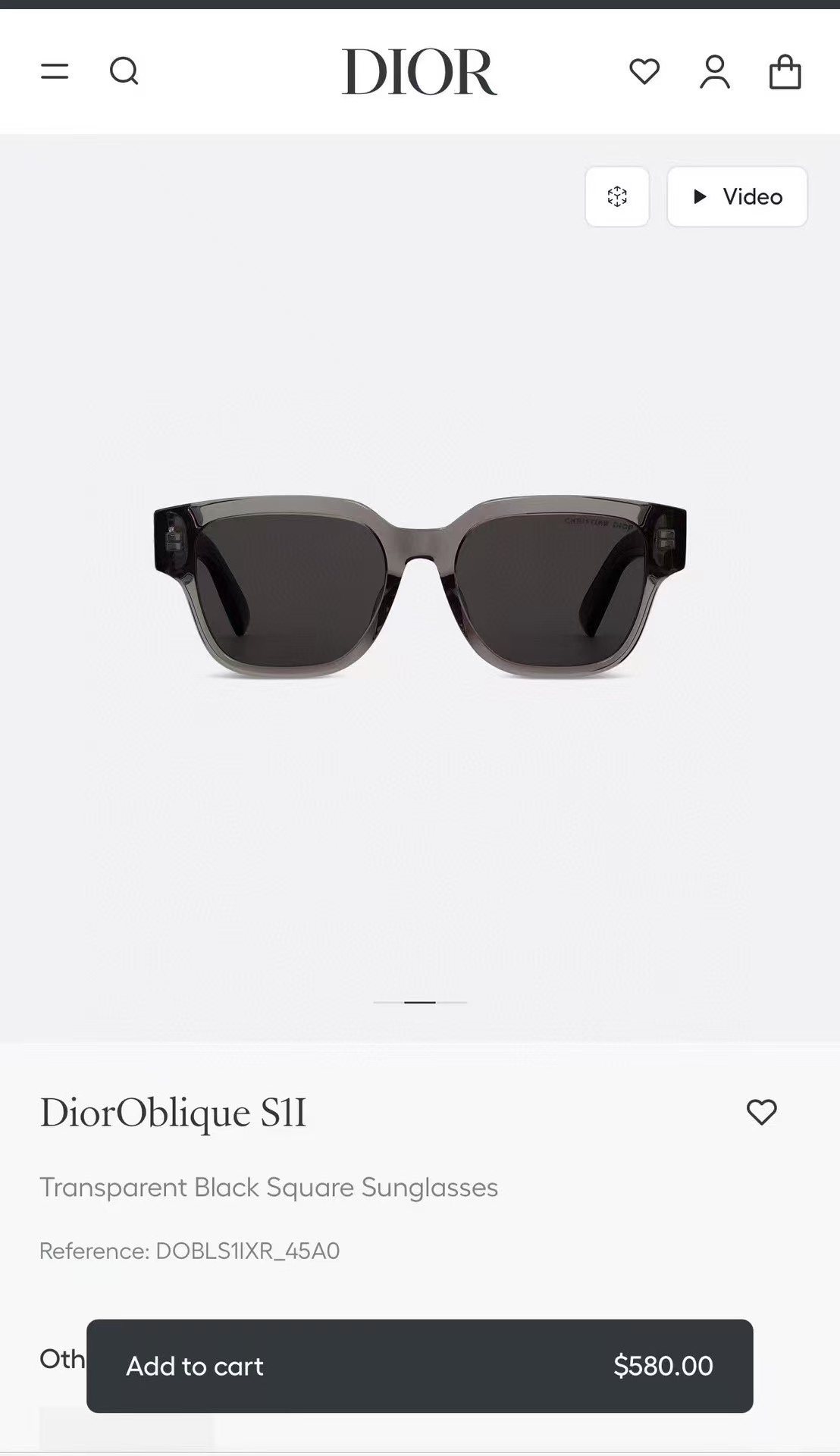 DIO*MODELDiorObliqueS1FSIZE53口19-145