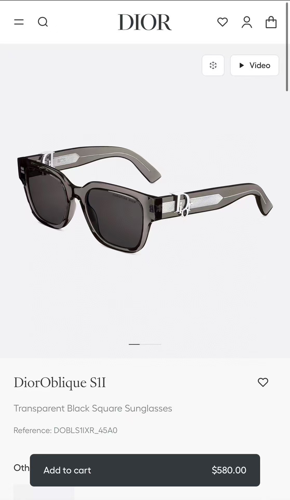 DIO*MODELDiorObliqueS1FSIZE53口19-145
