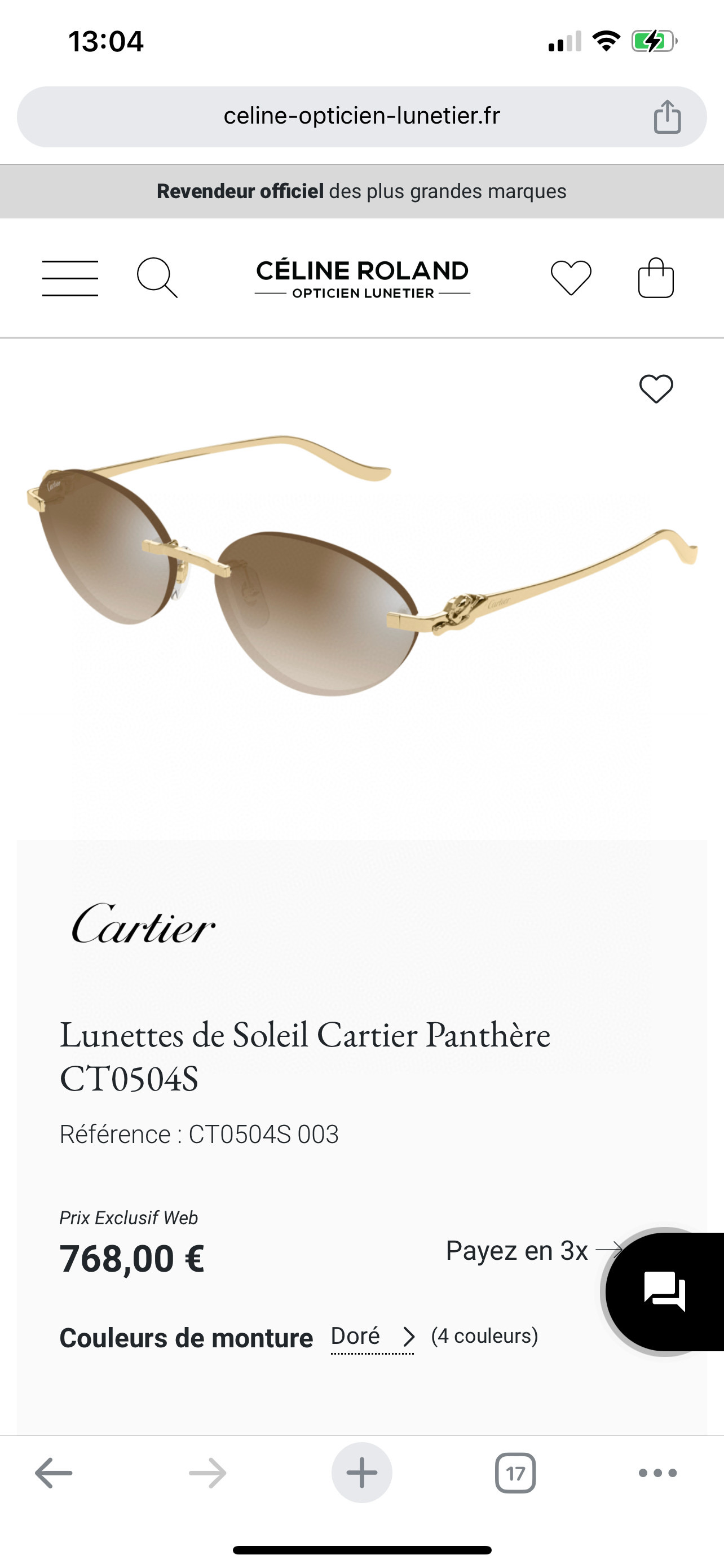 Cartie*✨✨✨MODEL：CT0504S✨✨✨SIZE：58口16-135✨✨