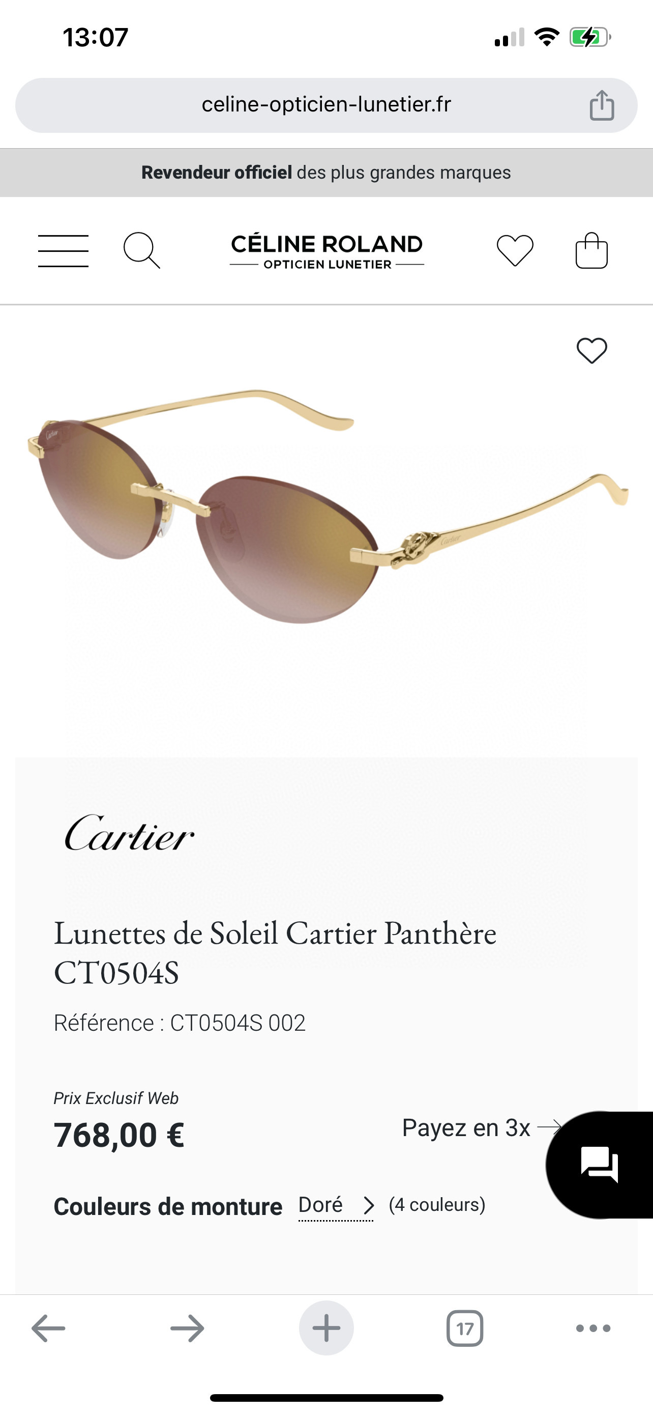 Cartie*✨✨✨MODEL：CT0504S✨✨✨SIZE：58口16-135✨✨
