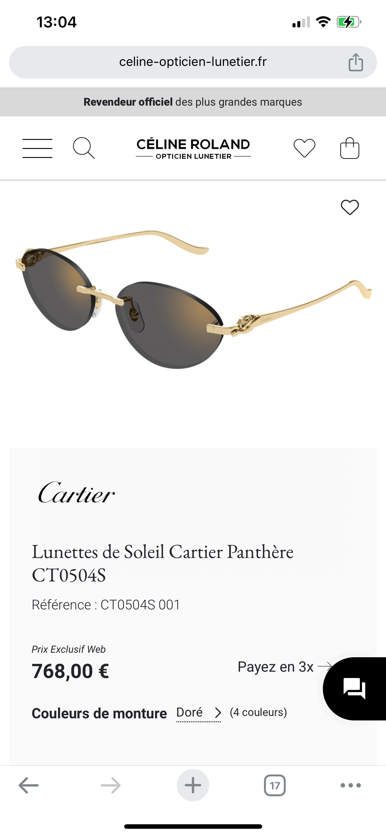 Cartie*✨✨✨MODEL：CT0504S✨✨✨SIZE：58口16-135✨✨