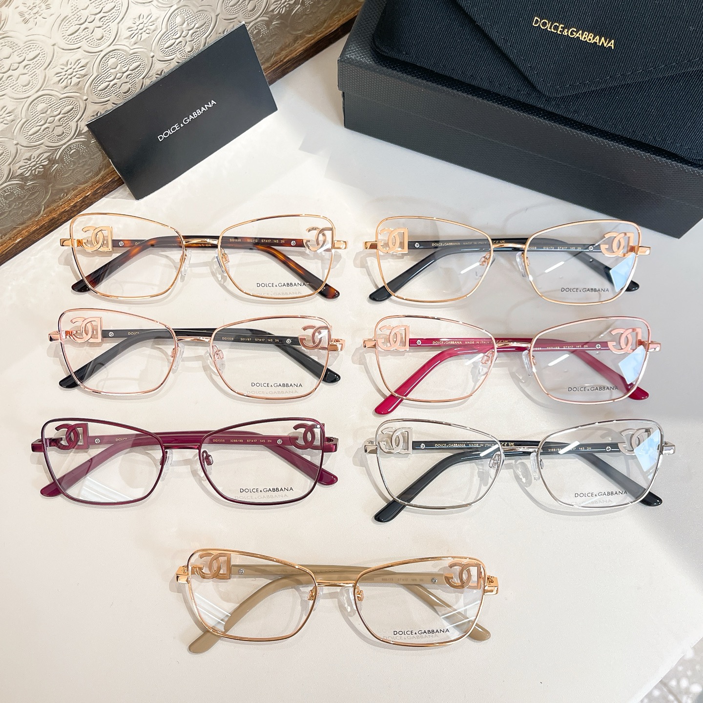 DOLCE & GABBAN*🌟🌟🌟MODEL：DG1338 🌟🌟🌟SIZE57口17-145🌟🌟🌟