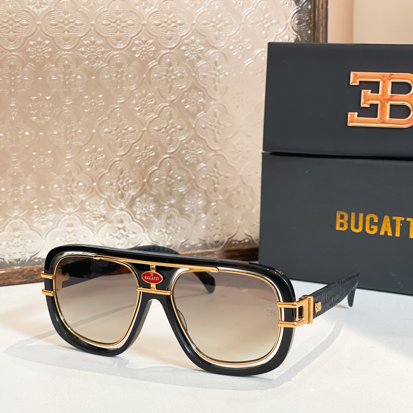 BUGATTI⚜️⚜️⚜️MODEL07-BK/WG ⚜️⚜️⚜️SIZE：62口13-147⚜️⚜️⚜