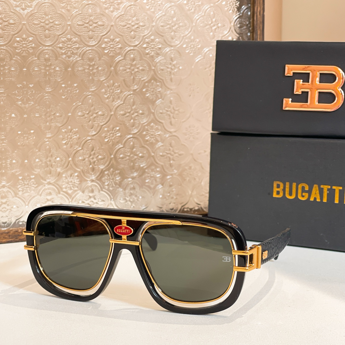 BUGATTI⚜️⚜️⚜️MODEL07-BK/WG ⚜️⚜️⚜️SIZE：62口13-147⚜️⚜️⚜