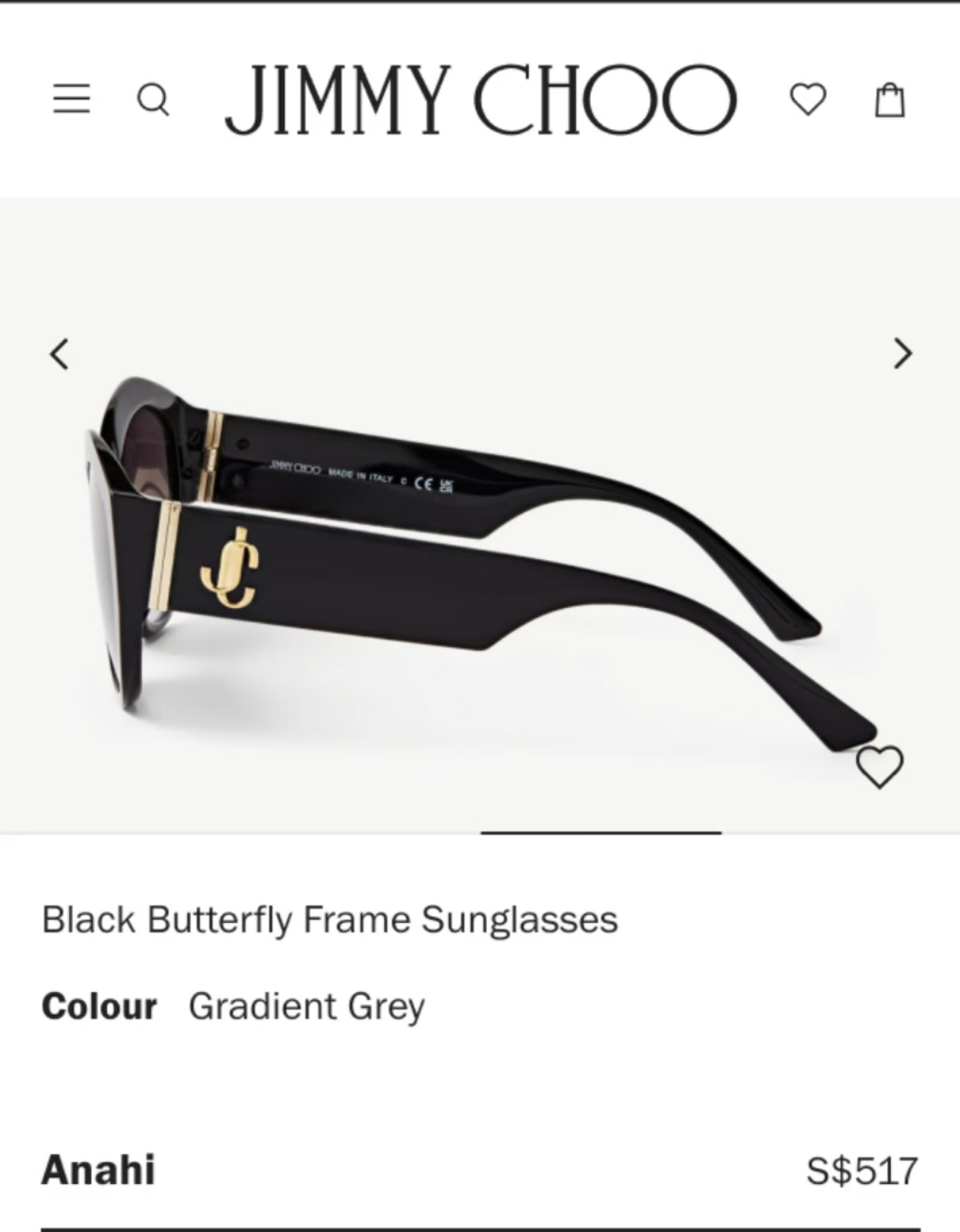  JIMMY CHOO
MODEL：JC5013U
SIZE：56口17-140