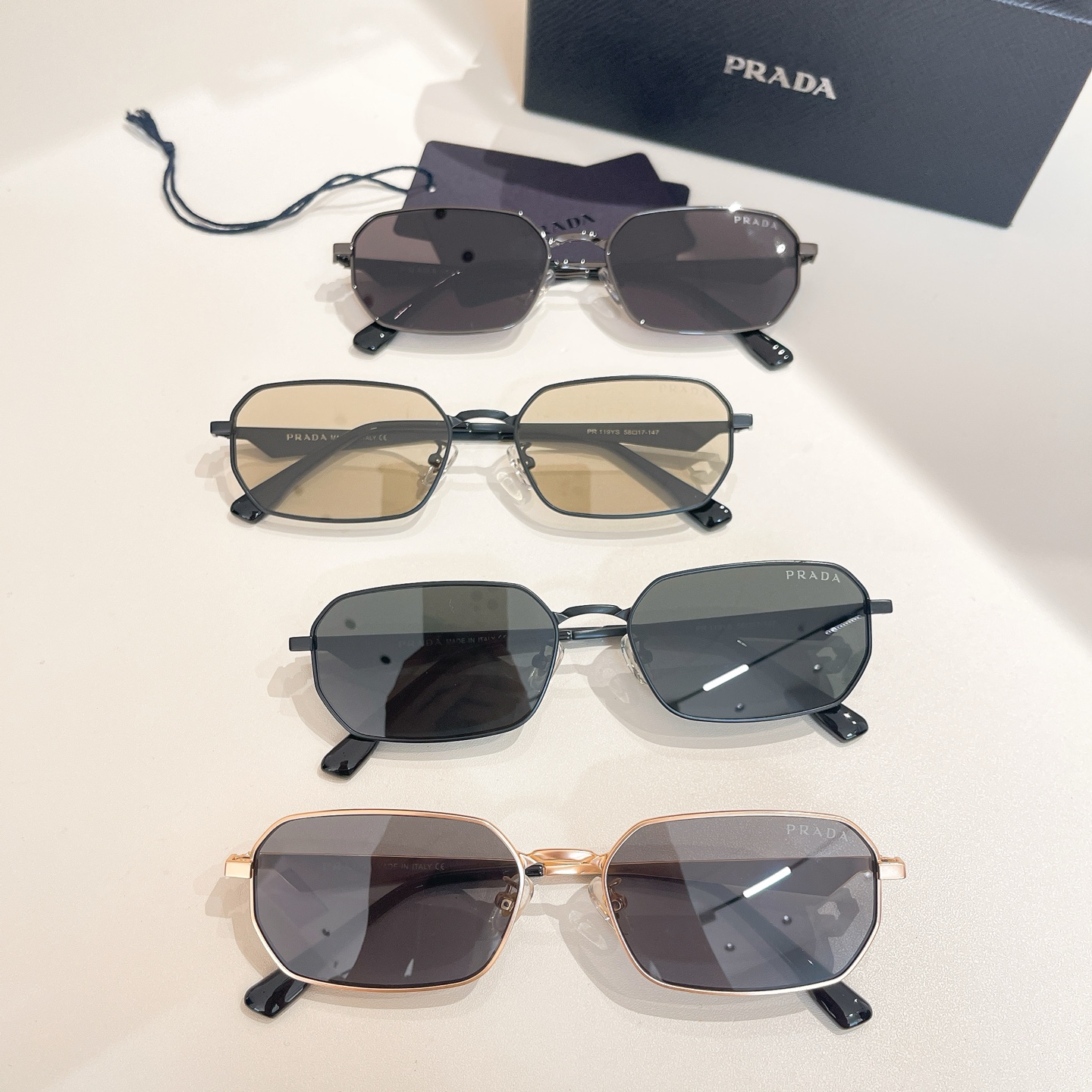 PRAD*⭐️⭐️⭐️MODELPR 119YS⭐️⭐️⭐️SIZE：58口17-147⭐️⭐️⭐️ 