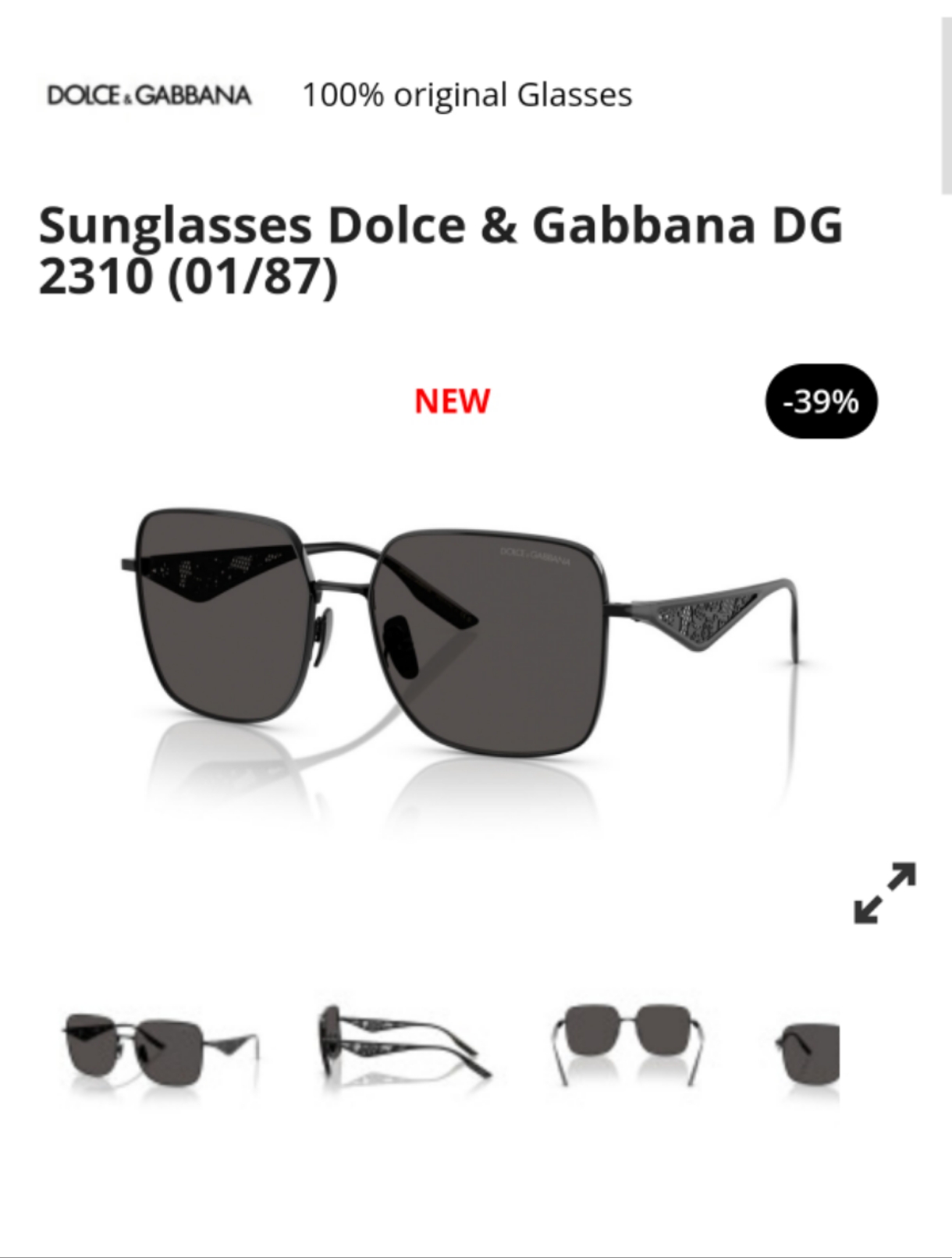 DOLCE & GABBAN*🌟🌟🌟MODEL：DG2310🌟🌟🌟SIZE58口17-145🌟🌟🌟