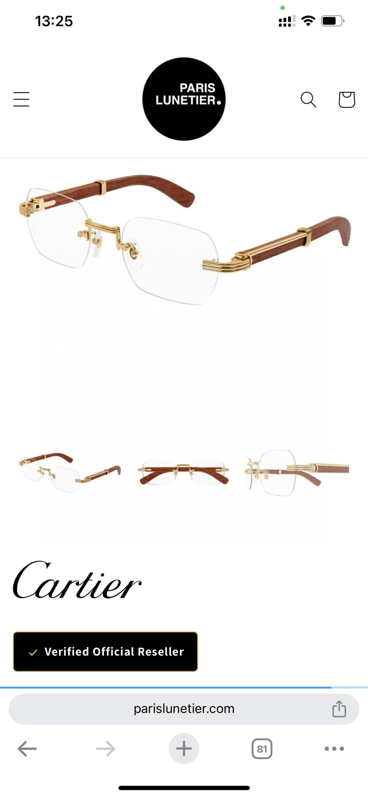 Cartie*✨✨✨MODEL：CT0377O✨✨✨SIZE 59口15-140✨✨✨