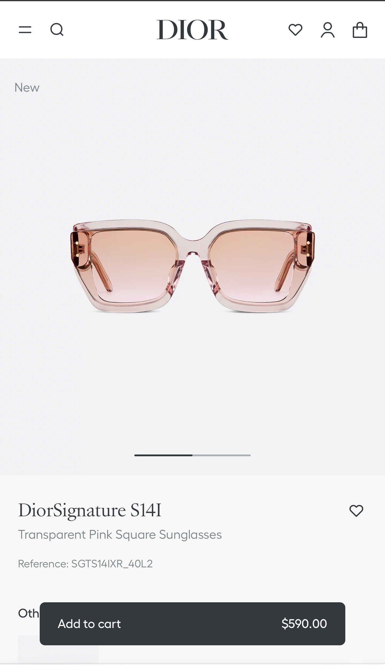  DIO*
Dior Tribales S14I
SIZE：64口19-140
