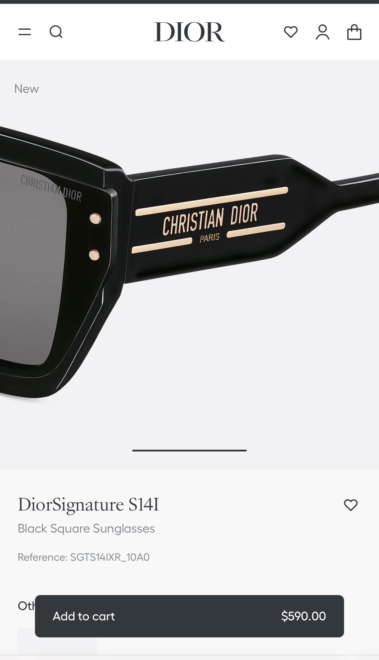  DIO*
Dior Tribales S14I
SIZE：64口19-140
