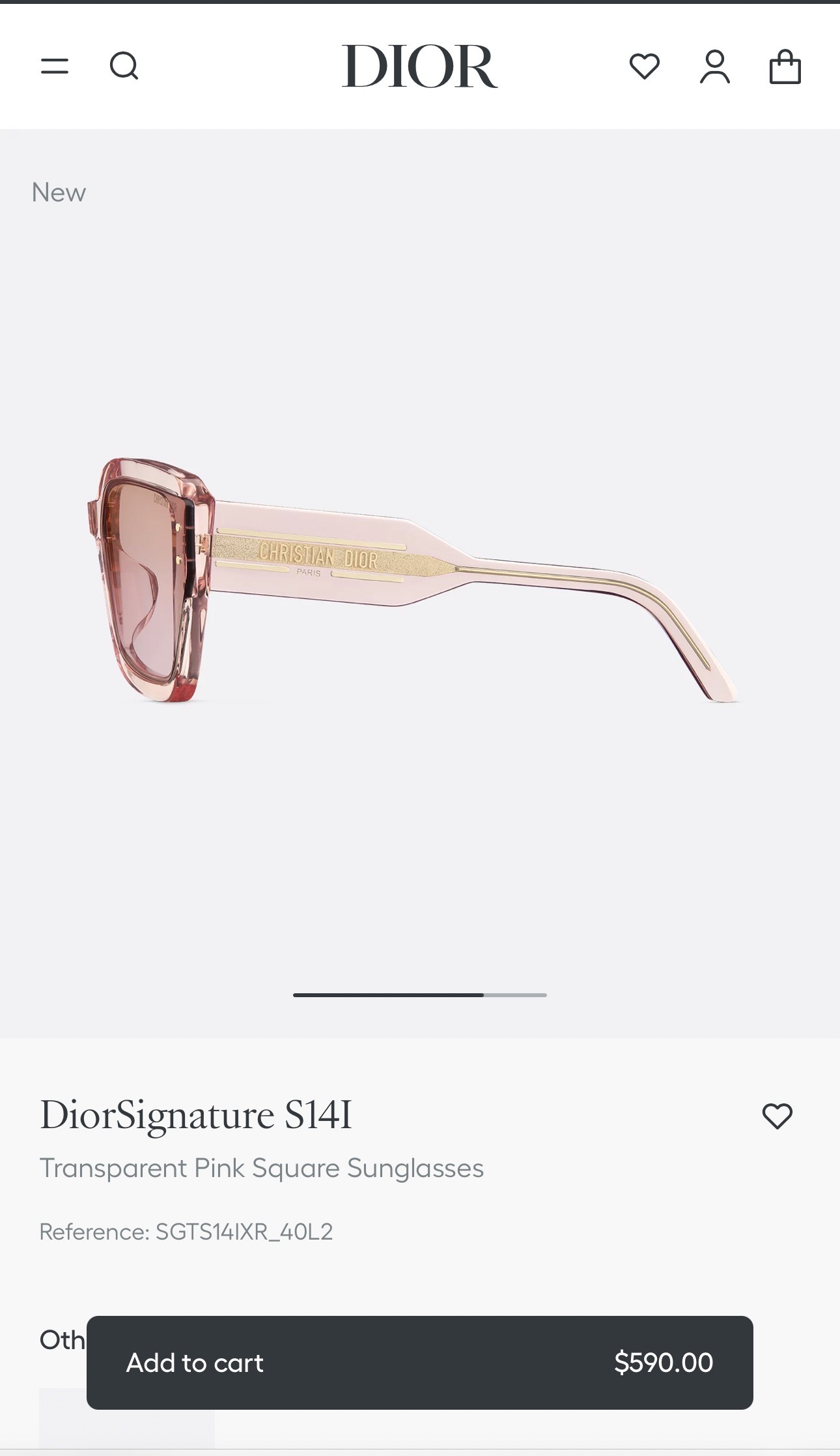  DIO*
Dior Tribales S14I
SIZE：64口19-140
