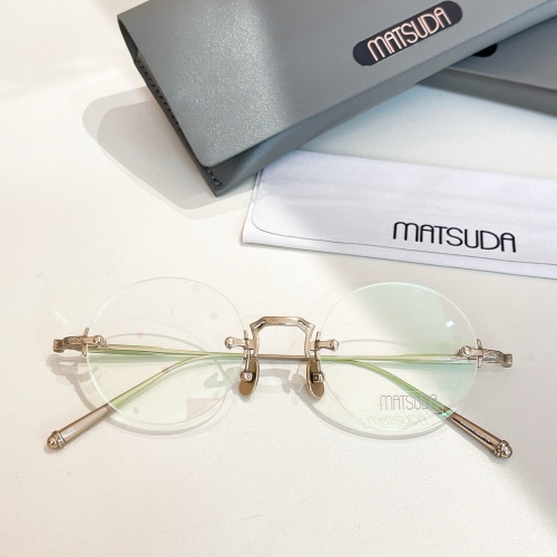 Matsuda M3015 Titanium Rimless Round Glasses - Size 46-22-145