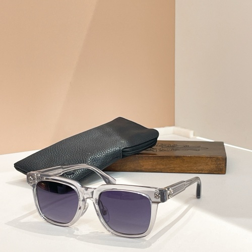 CHROME HEARTS CH8200 Square Frame Sunglasses - Crystal Grey, 53mm 1 CHROME HEARTS CH8200 Square Frame Sunglasses - Crystal Grey, 53mm