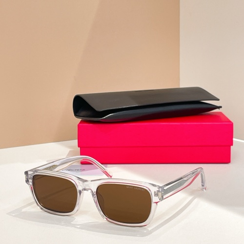 Yves Saint Laurent SL 662 Transparent Brown Lens Sunglasses | 55-19-142