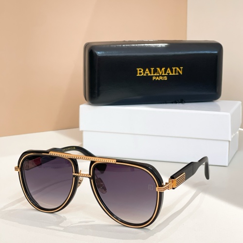 Balmain Soldier/B-159A Aviator Sunglasses - Black & Gold, 58mm Lens 1 Balmain Soldier/B-159A Aviator Sunglasses - Black & Gold, 58mm Lens
