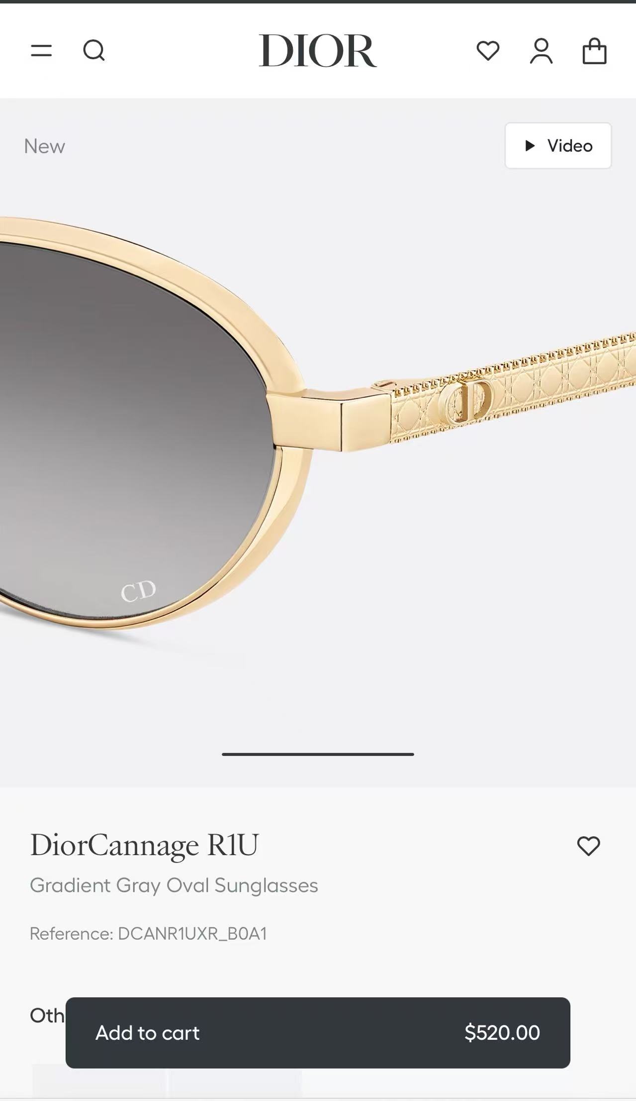 DIO*🌟🌟🌟DiorCannage R1U 🌟🌟🌟SIZE：55口18-140🌟🌟