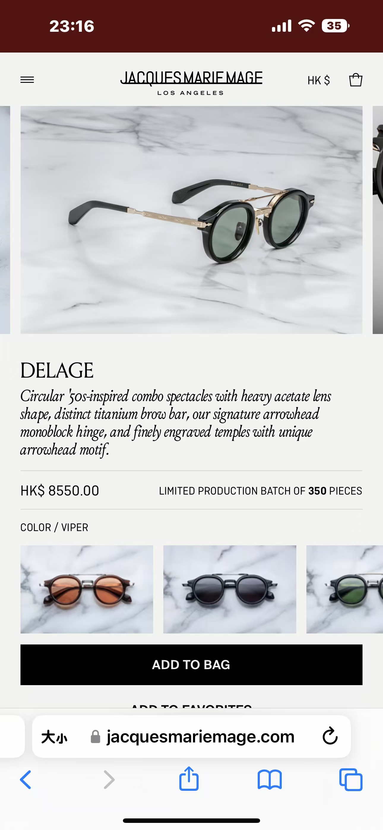 JACQUES MARIE MAG🌟🌟🌟 MODEL：DELAGE🌟🌟🌟SIZE45口25-145🌟🌟🌟