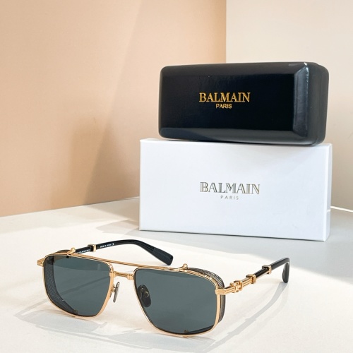 Balmain BPS-142A-56 Aviator Sunglasses - Gold Frame with Black Lens 1 Balmain BPS-142A-56 Aviator Sunglasses - Gold Frame with Black Lens