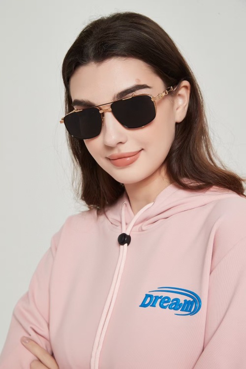 Balmain BPS-142A-56 Sunglasses - Gold Frame with Black Lenses 1 Balmain BPS-142A-56 Sunglasses - Gold Frame with Black Lenses