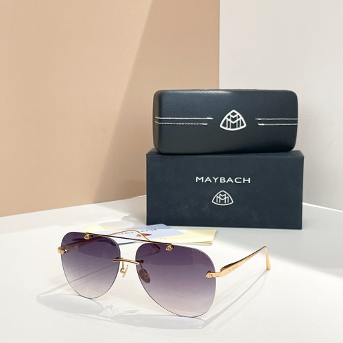 Maybach The Horizon I Sunglasses - Gold Frame with Purple Gradient Lenses 1 Maybach The Horizon I Sunglasses - Gold Frame with Purple Gradient Lenses