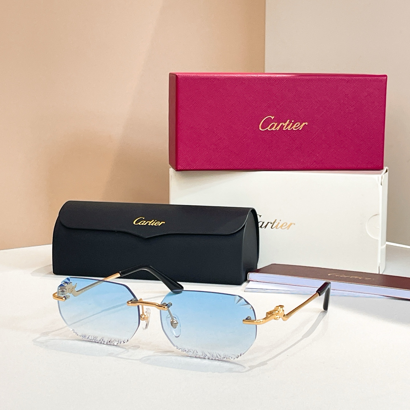 Cartier Sunglasses Metal Rimless Gradient