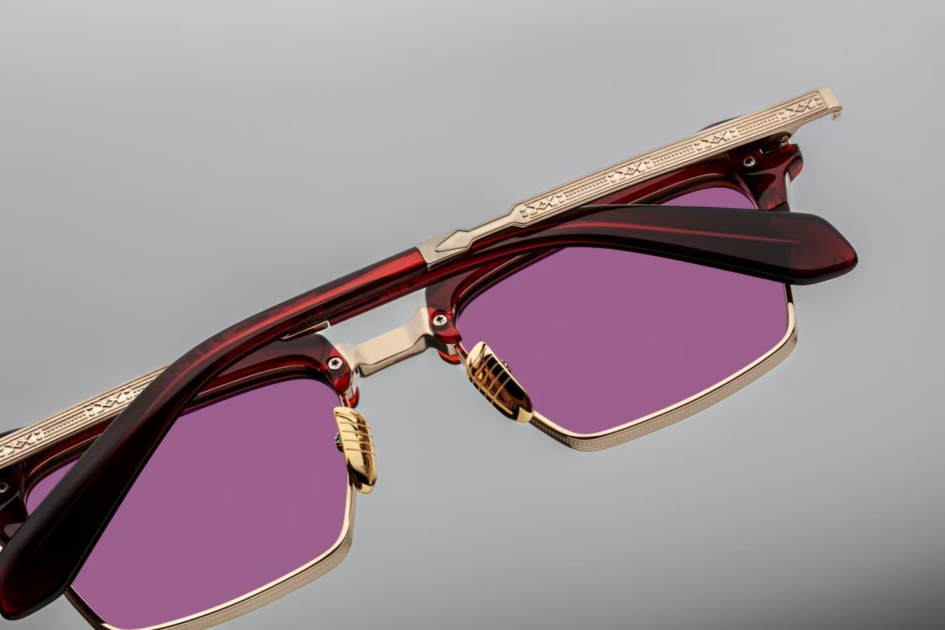 JACQUES MARIE MAGE ALIN Sunglasses - Red Tortoise with Gold Accents