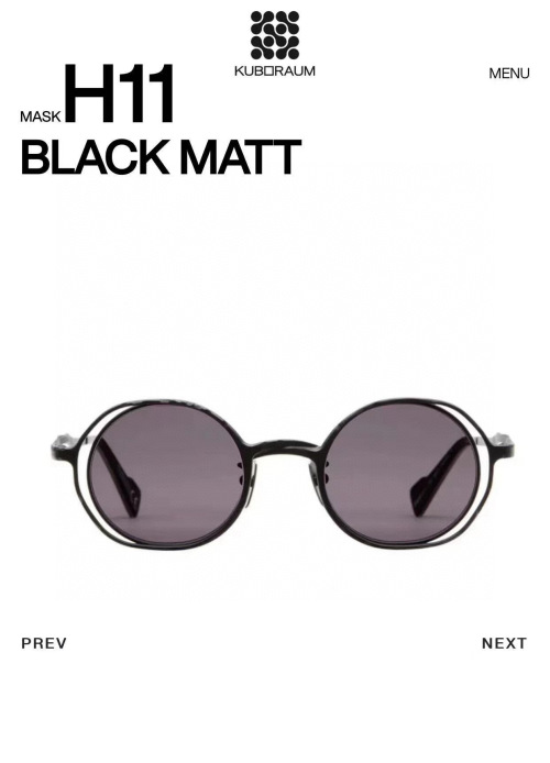 Kuboraum Maske H11 Black Matt Round Frame Sunglasses, 4522-140 Size 1 Kuboraum Maske H11 Black Matt Round Frame Sunglasses, 4522-140 Size