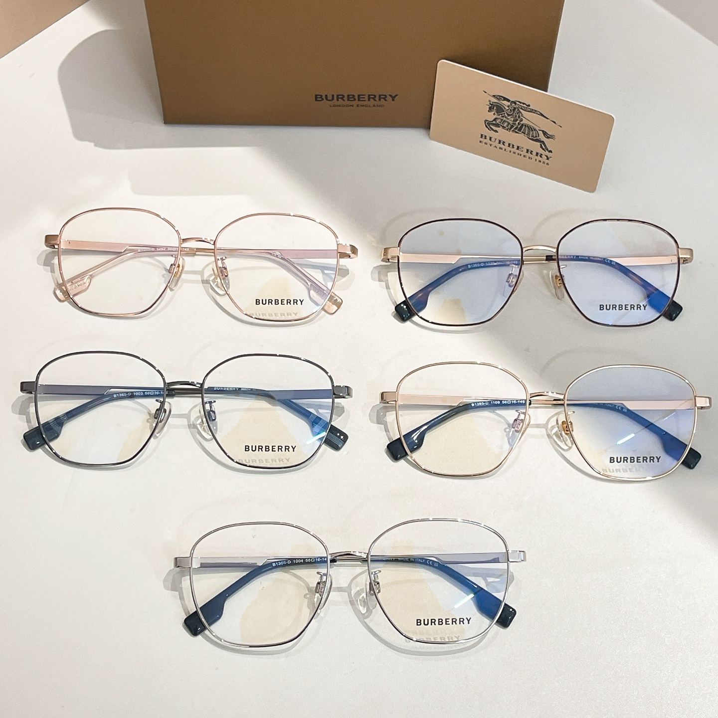 BURBERR*🌟🌟🌟MODEL：B 1365-D🌟🌟🌟SIZE：56口16-145🌟🌟🌟钛~~