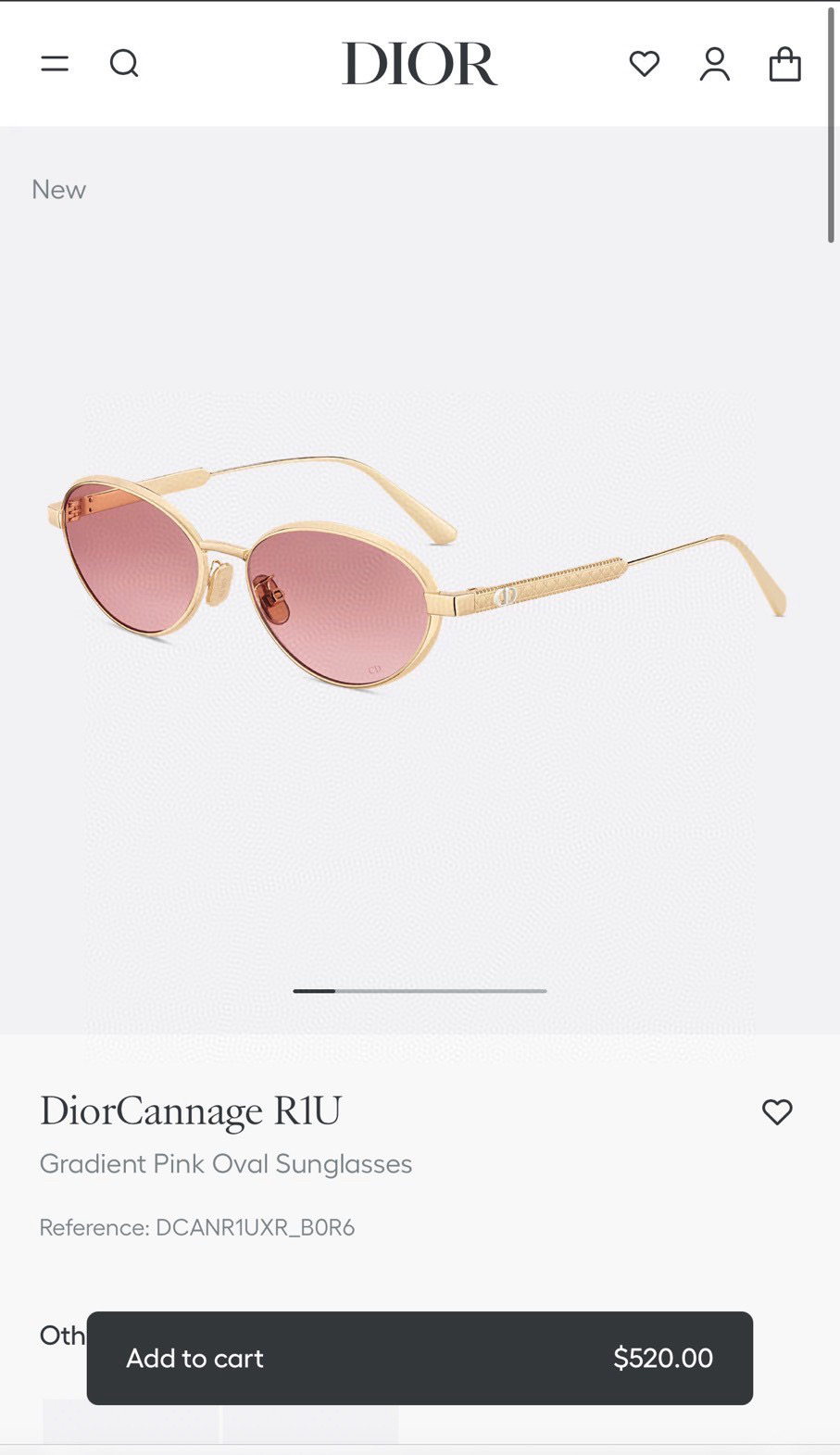 DIO*✨✨✨MODEL Dior Cannage R1U✨✨✨SIZE：53口16-140✨✨✨