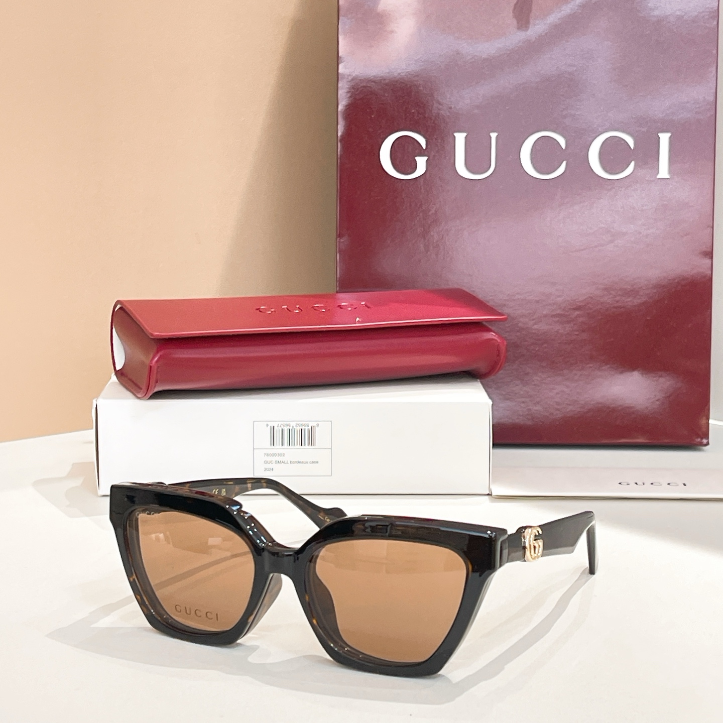 GUCC*🐝🐝🐝MODELGG1542S🐝🐝🐝SIZE 55口17-140🐝🐝🐝挂片款～～