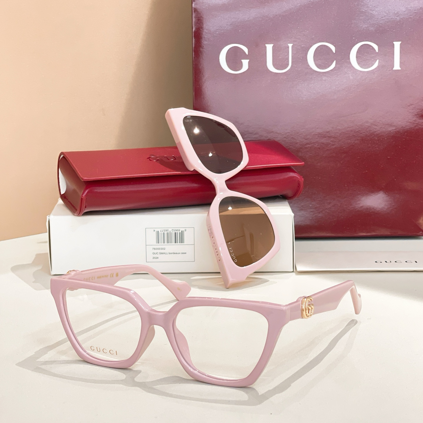 GUCC*🐝🐝🐝MODELGG1542S🐝🐝🐝SIZE 55口17-140🐝🐝🐝挂片款～～