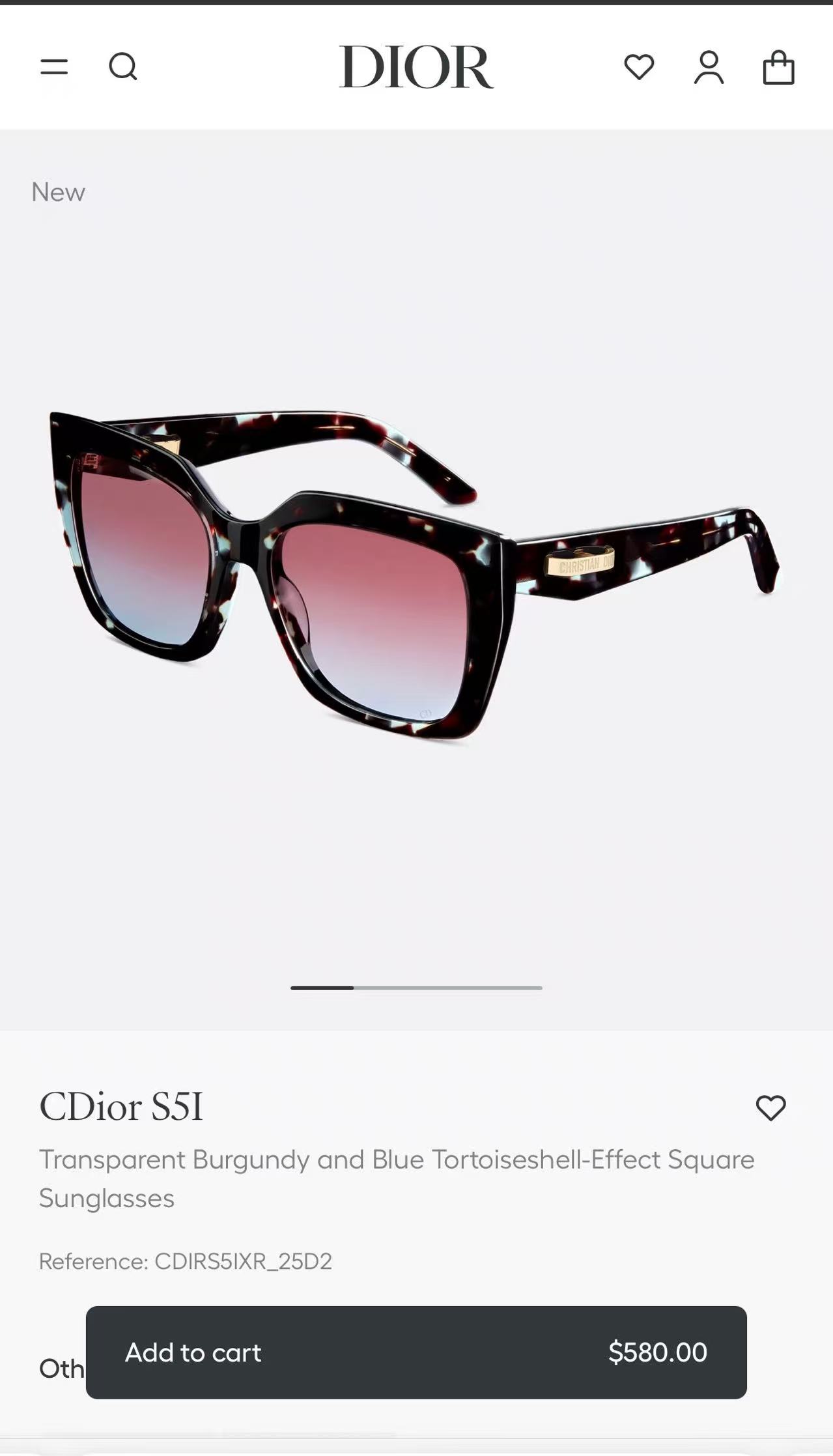 DIOR✨✨✨MODEL CDior S5F  ✨✨✨SIZE：53口21-145✨✨✨