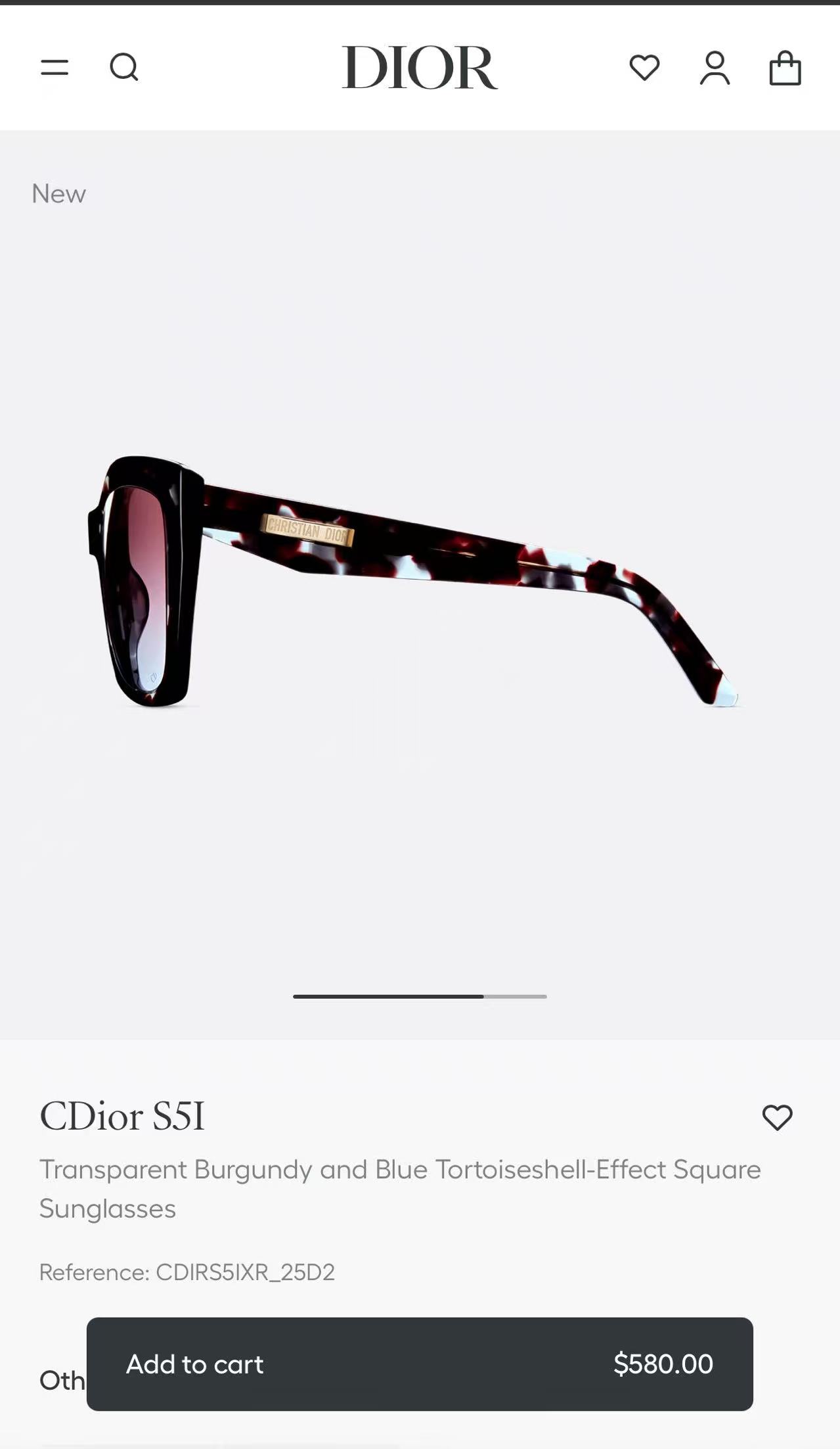 DIOR✨✨✨MODEL CDior S5F  ✨✨✨SIZE：53口21-145✨✨✨