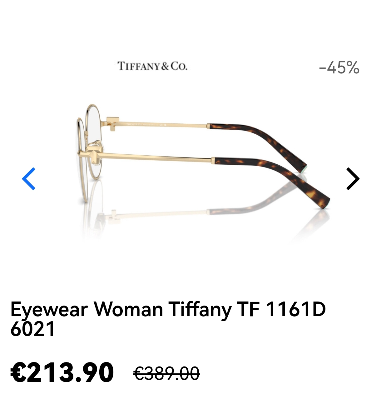 TIFFANY&Co.✨✨✨MODEL：TF1161D ✨✨✨ SIZE：51口18-145✨✨✨