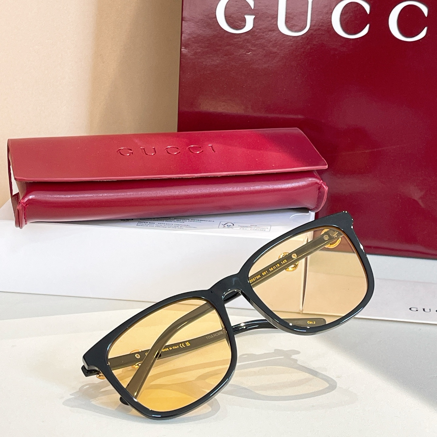 GUCC*🐝🐝🐝MODELGG2057SK🐝🐝🐝SIZE56口19-145🐝🐝🐝