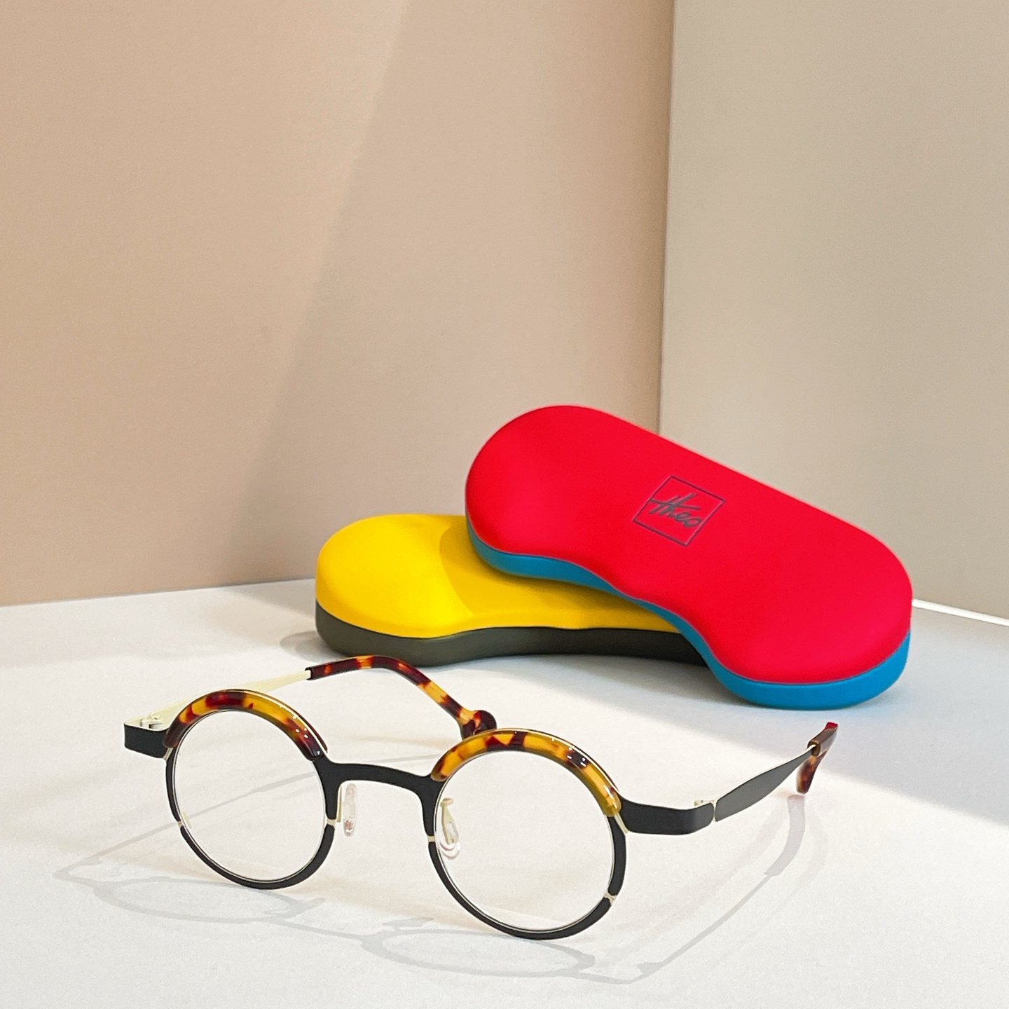 THEO⚜️⚜️⚜️MODEL：436⚜️⚜️⚜️钛~~光学镜,盒子➕15