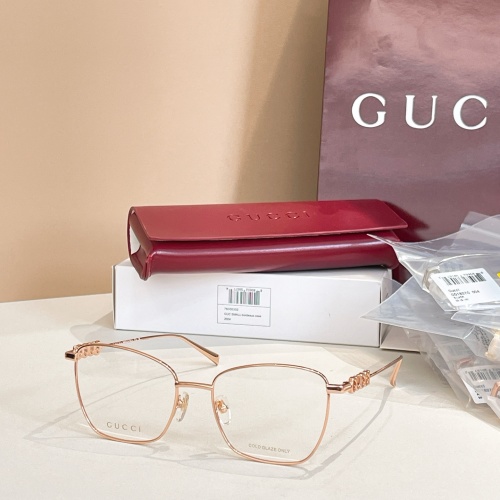 Gucci 1807O Rose Gold Metal Frame Eyeglasses, Size 54, High Version 1 Gucci 1807O Rose Gold Metal Frame Eyeglasses, Size 54, High Version