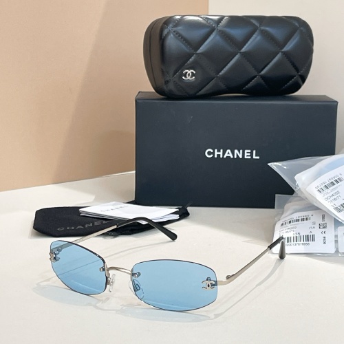 Chanel CH4002 Blue Lens Rimless Sunglasses, Jannie's Choice, Size 54-18-135 1 Chanel CH4002 Blue Lens Rimless Sunglasses, Jannie's Choice, Size 54-18-135