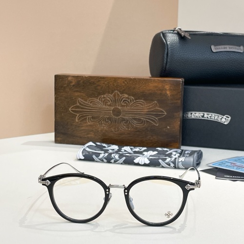 Chrome Hearts FANX HUNEY 4720-145 Round Frame 925 Sterling Silver Glasses 1 Chrome Hearts FANX HUNEY 4720-145 Round Frame 925 Sterling Silver Glasses