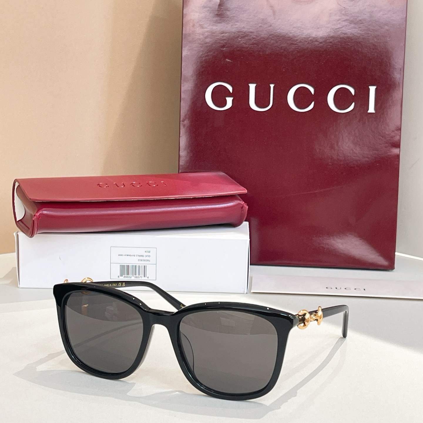 GUCC*🐝🐝🐝MODELGG2057SK🐝🐝🐝SIZE56口19-145🐝🐝🐝