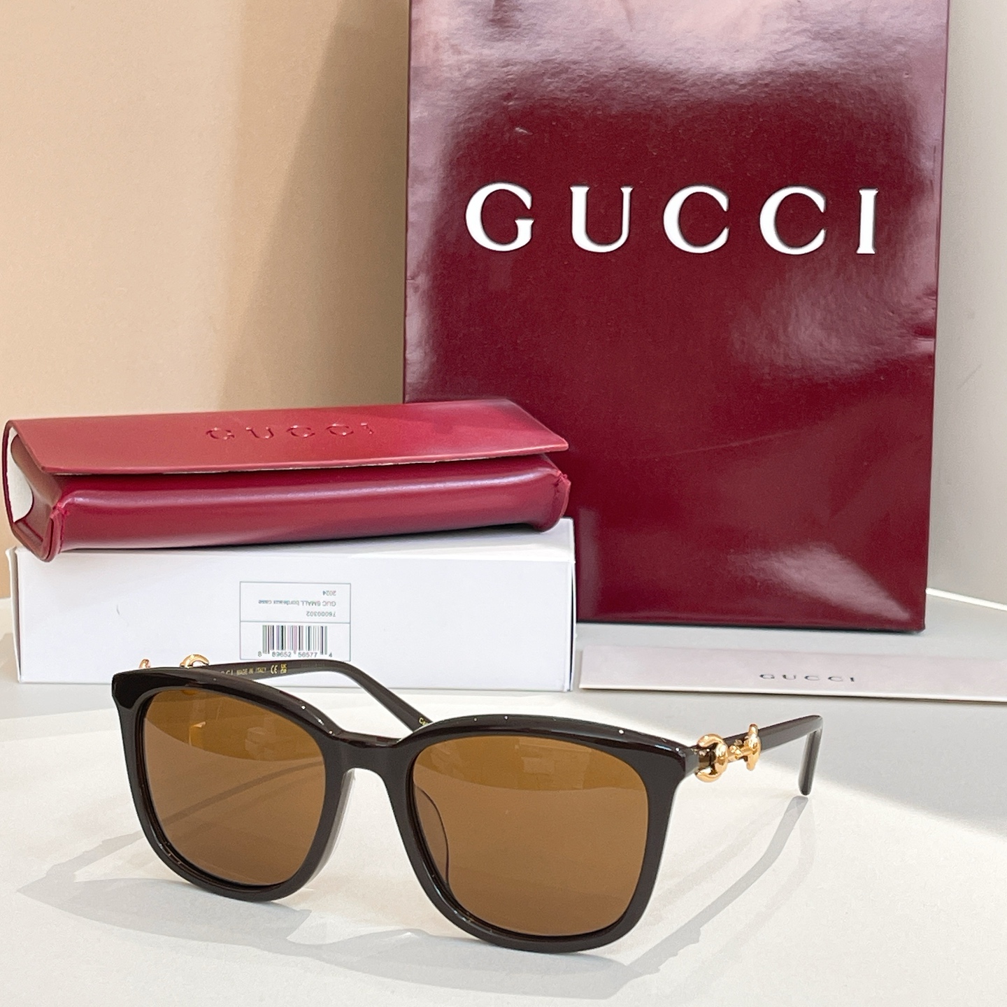 GUCC*🐝🐝🐝MODELGG2057SK🐝🐝🐝SIZE56口19-145🐝🐝🐝