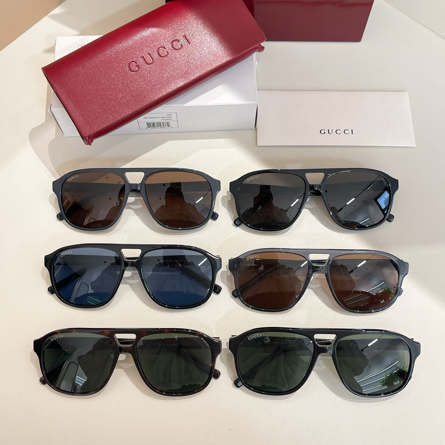 GUCC*🐝🐝🐝MODELGG1856S🐝🐝🐝SIZE57口15-145🐝🐝🐝