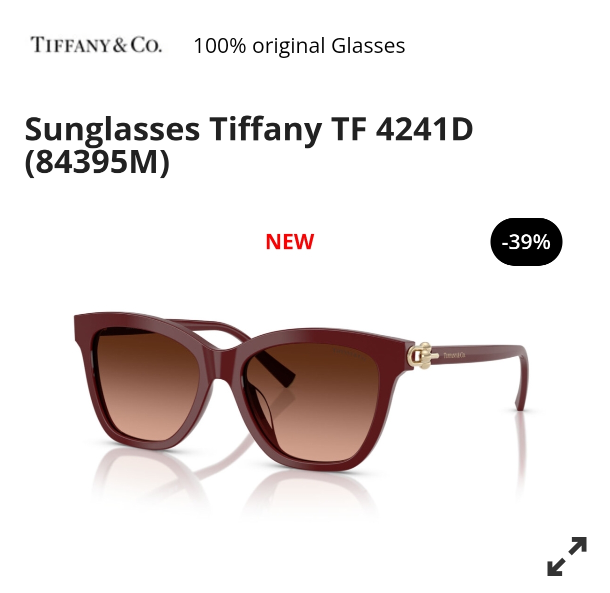 TIFFANY&Co.✨✨✨MODEL：TF4241D✨✨✨ SIZE：54口17-140✨✨✨