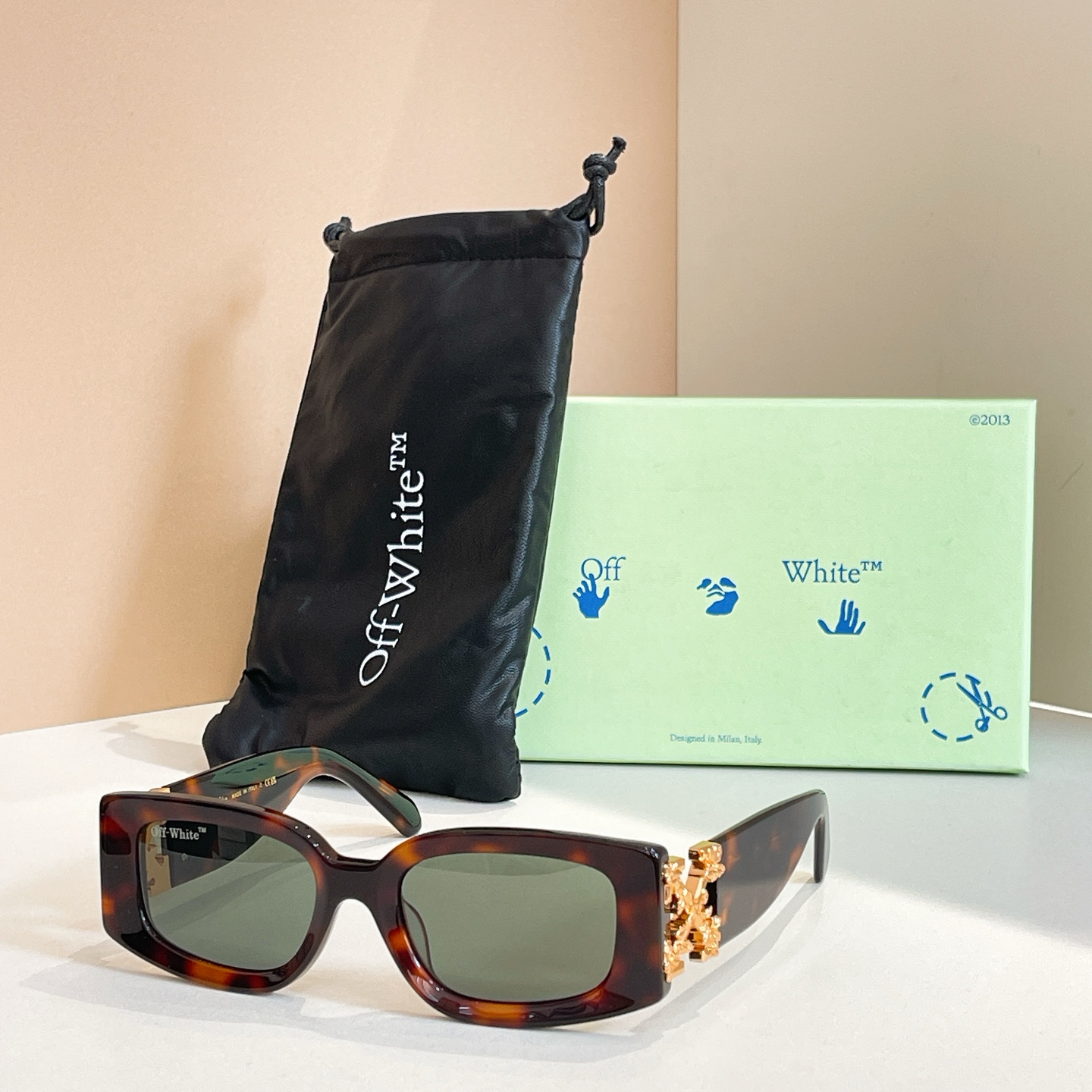 OFF WHITE🍂🍂🍂MODELROMA RECTANGLE FRAME🍂🍂🍂SIZE53口20-14