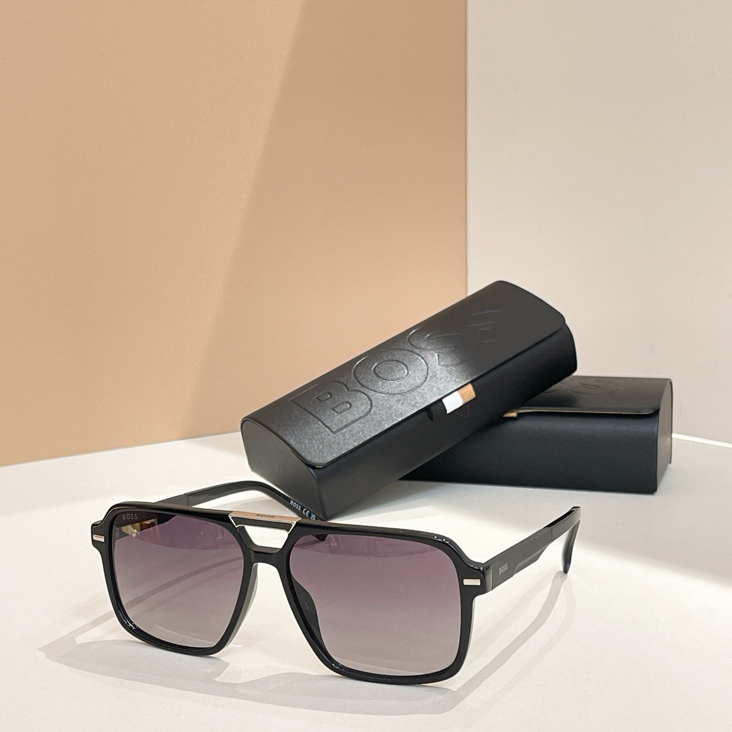 BOSS 1766 Transparent Gray Sunglasses, Square Frame, Grey Lens, 59mm 3 i1755948616281 8271 0 2