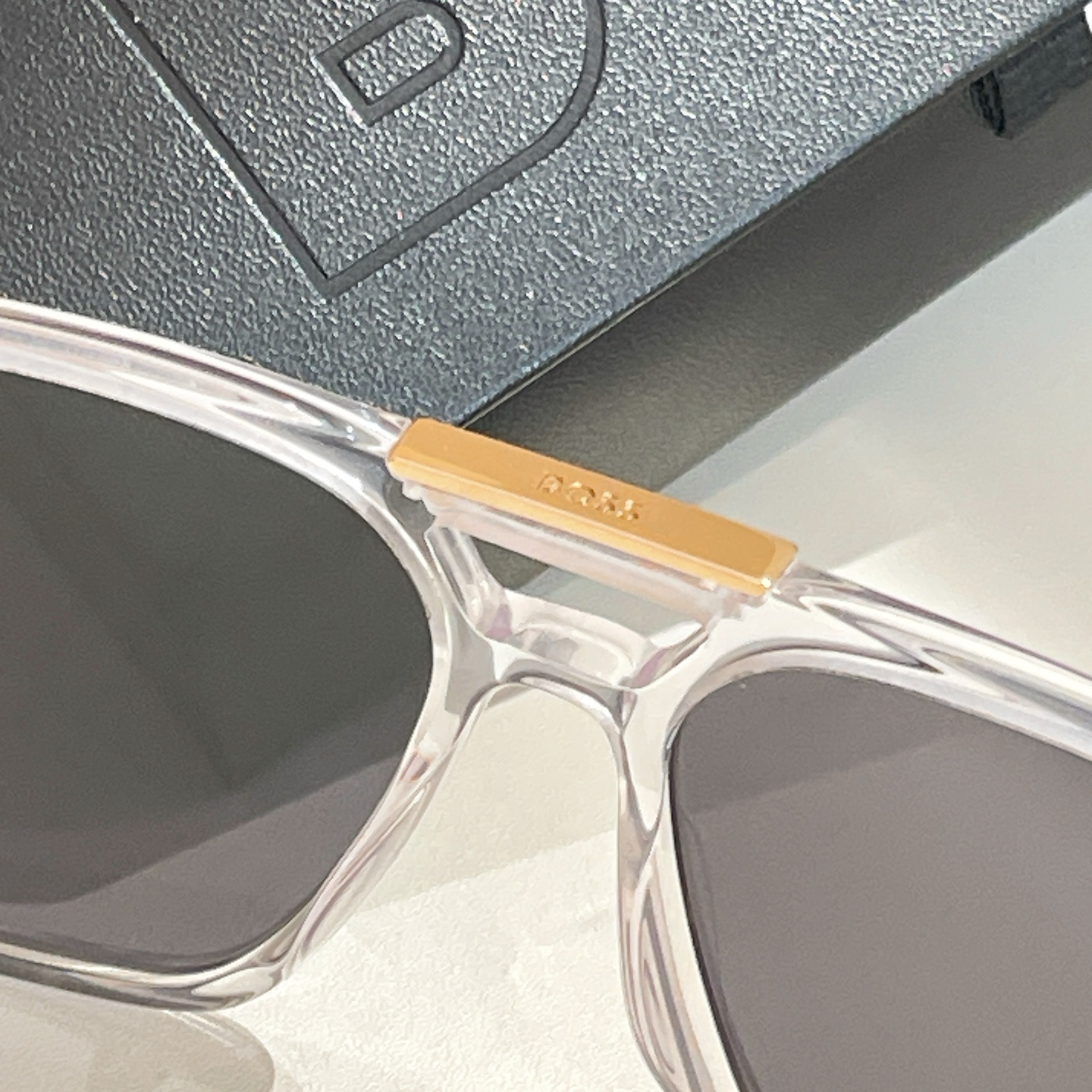 BOSS 1766 Transparent Gray Sunglasses, Square Frame, Grey Lens, 59mm 7 i1755948619515 3318 0 6